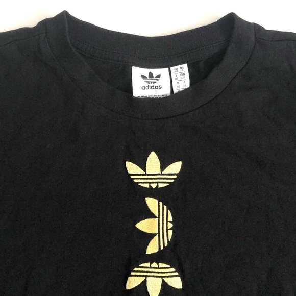3/$25! Adidas Black and Gold Logo Top - Picture 5 of 5